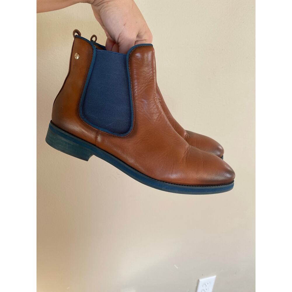 Pikolinos Royal Cuero Chelsea Boots Brown Blue 39/ Womens 8.5